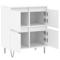 vidaXL Komoda biela 60x35x70 cm spracované drevo