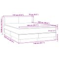 vidaXL Posteľný rám boxsping s matracom tmavozelený 140x220 cm zamat