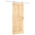 vidaXL Posuvné dvere Prírodná a biela 85 x 210 cm