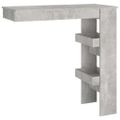 vidaXL Nástenný barový stôl betónový 102x45x103,5cm spracované drevo