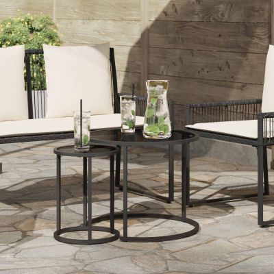 vidaXL Súprava na kávový stolík 2 pcs 55 x 55 x 45 cm oceľ