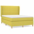 vidaXL Boxspring posteľ s matracom zelená 140x200 cm látka
