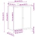 vidaXL Kreatívne úložisko pre deti ROROS Šedý a biely 80 x 40 x 110 cm
