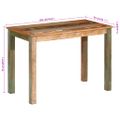 vidaXL Jedálenský stôl 110x55x76 cm masívne recyklované drevo