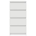 vidaXL Komoda biela 37,5x35x76 cm spracované drevo
