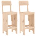 vidaXL Barové stoličky 2 ks 40x48,5x115,5 cm borovicový masív