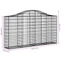 vidaXL Oblúkové gabiónové koše 3ks 200x30x100/120cm pozinkované železo
