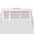vidaXL Pletená záhradná brána antracitová 400x125 cm pozinkovaná oceľ