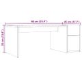 vidaXL Konferenčný stolík dub artisan 90x45x35 cm kompozitné drevo