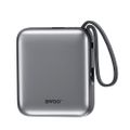 BWOO power bank P74 22,5W 10000 mAh s 2 vstavanými káblami 1 x USB-C 1 x Lightning čierna