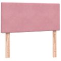 vidaXL Posteľný rám boxsping s matracom ružový 100x220 cm zamat
