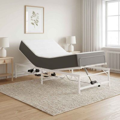 vidaXL Elektrický nastaviteľný rám postele Biela 90 x 200 cm Oceľ