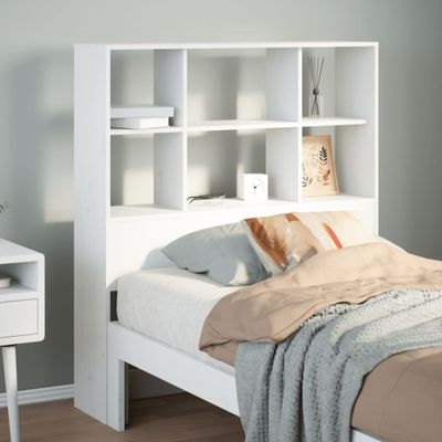 vidaXL Čelo postele s úložným priestorom biele 75 cm borovica