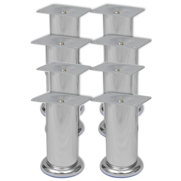 vidaXL Okrúhle nohy na pohovku 8 ks 120 mm chrómové