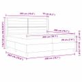 vidaXL Posteľ s pružinovým rámom Tmavo šedá 200 x 200 cm látka