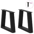 vidaXL Nohy ku konferenčnému stolíku v tvare V, 2 ks, čierne, 40 x (30-31,3) cm, oceľové