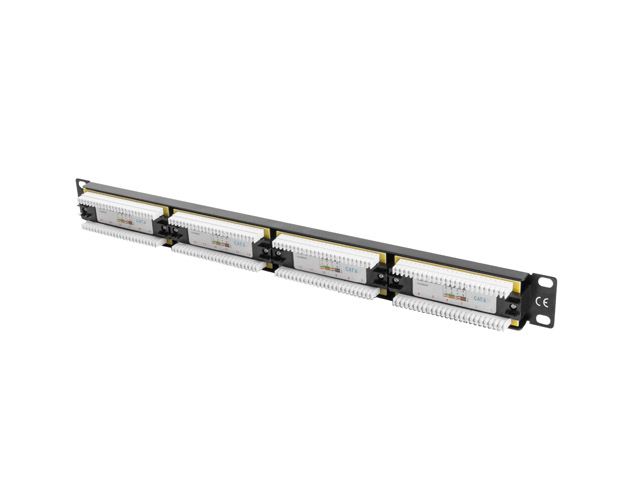 LANBERG PATCH PANEL 24 PORTOV 1U 19'' CAT.6 UTP ČIERNY