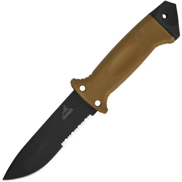 Gerber 22-01463 LMF II Infantry Coyote Brown pevný nôž 12,5 cm, čierna, hnedá, FRN+guma,puzdro