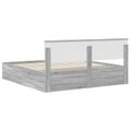 vidaXL Rám postele Sivý Sonoma 200 x 200 cm Kompozitné drevo