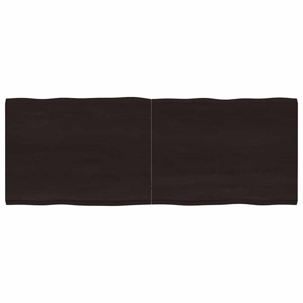 vidaXL Stolová doska tmavohnedá 160x60x(2-4)cm ošetrený masív hrany