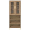 vidaXL Highboard Remeselný dub 69,5 x 34 x 180 cm