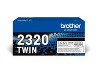 2-balenie - Vysoká výťažnosť - čierna - originálna - kazeta s farbivom - pre Brother DCP-L2500D, DCP-L2540DN, DCP-L2560DW, HL-L2360DN, HL-L2365DW, MFC-L2700DN