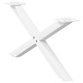 vidaXL Nohy konferenčného stolíka v tvare X, 2 ks, biele, 70 x (30-31) cm, oceľové