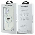 Puzdro Karl Lagerfeld pre iPhone 16 6,1" KLHMP16SHLSCHH biele Hard IML Metal Choupette Head MagSafe