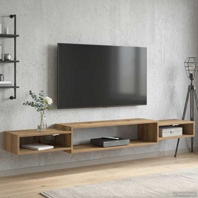 vidaXL Nástenný TV kabinet Nástenná montáž Dub artisan