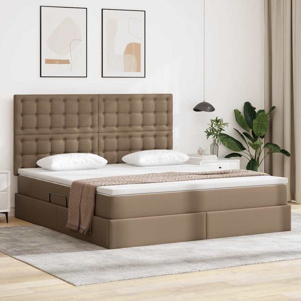 vidaXL Postel s úložným prostorem a LED svetlom Kapsulín 180 x 200 cm