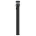 vidaXL Vonkajšia stojaca lampa zásuvka čierna 110cm nehrdzavejúca oceľ