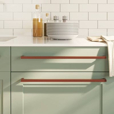 vidaXL Rukoväte na skrinku 5 ks bronzové 480 mm nehrdzavejúca oceľ