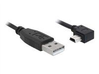 Kabel USB - USB (M) do mini-USB typ B (M) - 5 m - konektor s pravým úhlem