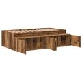 vidaXL Rám postele s dverami Staré drevo 70 x 190 cm Kompozitné drevo