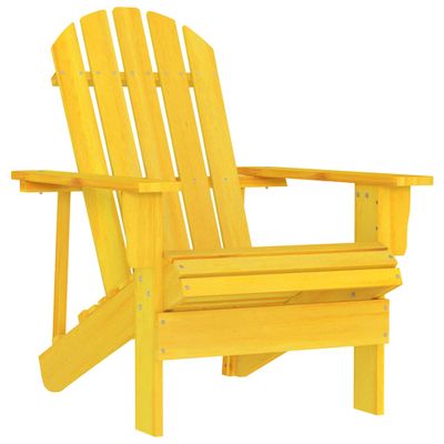 vidaXL Záhradná stolička Adirondack jedľový masív žltá