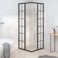 vidaXL Sprchovací kút matné ESG 80x80x180 cm čierny