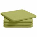 vidaXL Vankúše na sedenie 4 pcs Svetlo zelená 40 x 40 x 3 cm látka