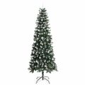 vidaXL Umelý vianočný stromček Zelená 240 cm PVC, plast a oceľ