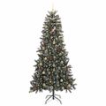 vidaXL Umelý vianočný stromček Zelená 240 cm PVC, plast a oceľ