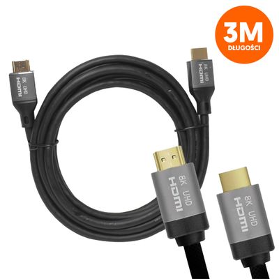 HDMI-HDMI kábel (v2.1 | 8K | 3 m) čierny