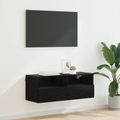 vidaXL TV nástenná skriňa 80 x 30 x 30 cm Čierny dub Kompozitné drevo