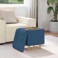 vidaXL Ottoman s Úložným Priestorom Modrá 40 x 40 x 45 cm látka