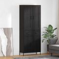 vidaXL Highboard 2 ks Čierny dub 69,5 x 34 x 180 cm Kompozitné drevo