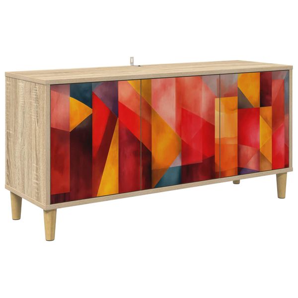 vidaXL TV skrinka HEESCH 102 x 33 x 50 cm Sonoma Kompozitné drevo