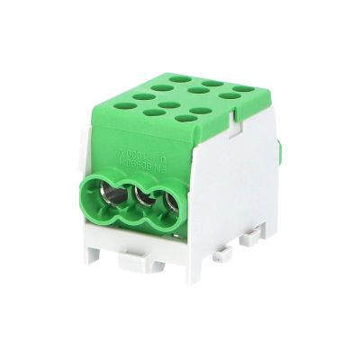 Rozbočovacia svorka HLAK 35-1/4 M2 GG, 125A, 1pól., AL/CU, IP20, zelená, na DIN/2080180