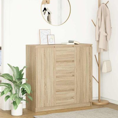 vidaXL Komoda so zásuvkami dub sonoma 100,5x35x98,5cm kompozitné drevo