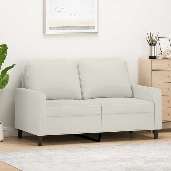 vidaXL 2-miestna pohovka krémová 120 cm zamat