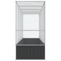 vidaXL Voliéra s nadstavcom strieborná 418,5x107x212 cm oceľ