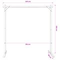 vidaXL Svadobný oblúk Svetlohnedá 225 x 95 x 226 cm Borovicový masív