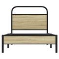 vidaXL Posteľný rám bez matraca 75x190 cm dub sonoma kompozitné drevo